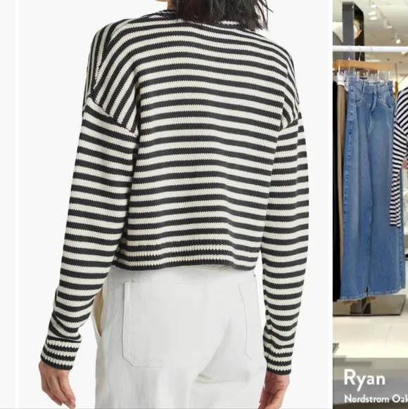 Splendid Lily Striped Cropped Cardigan - Picture 2 of 5